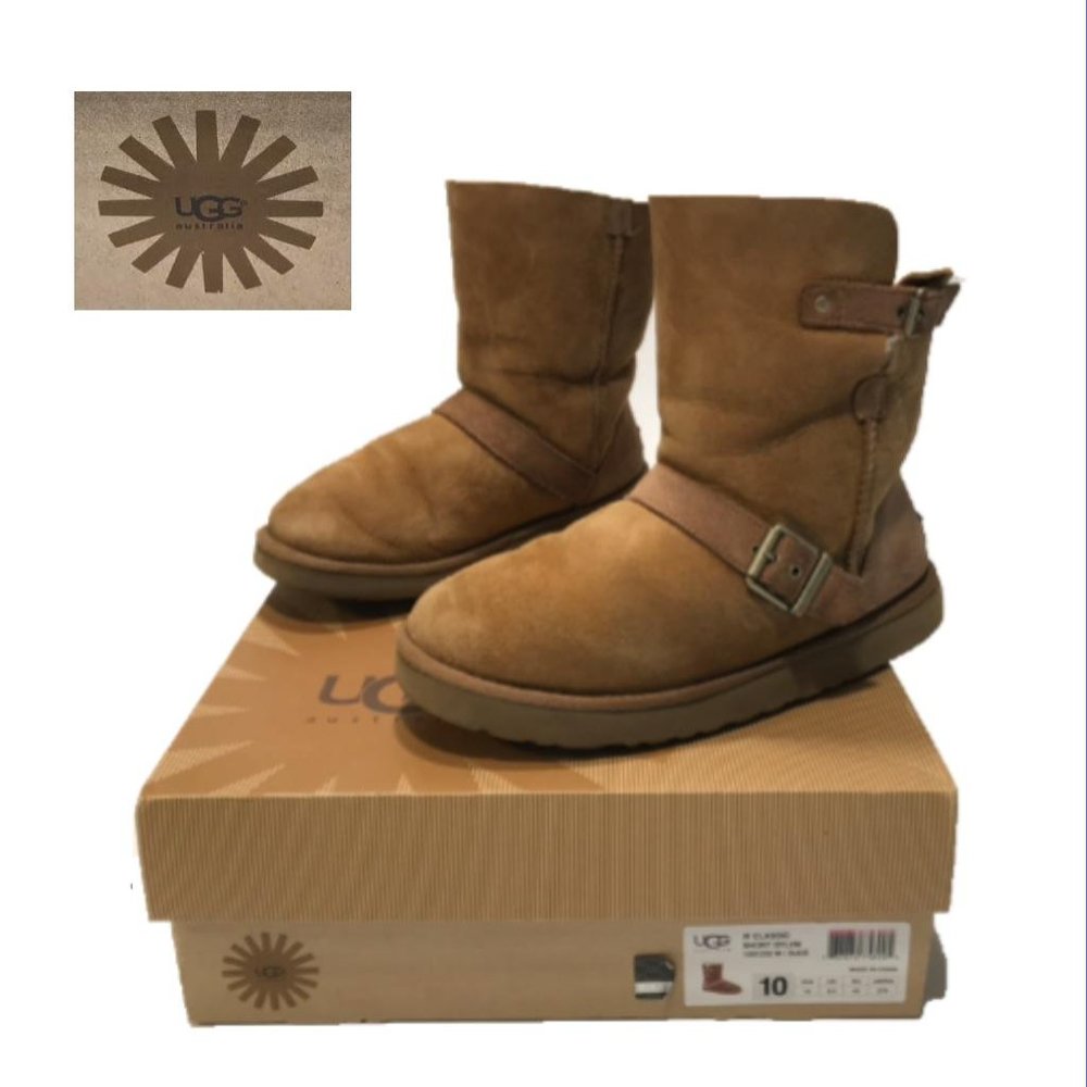 UGG Classic SHORT Dylyn Bomber Jacket Sheepskin Boots 1001202